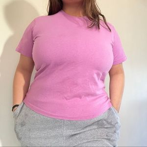 Pink Uniqlo shirt